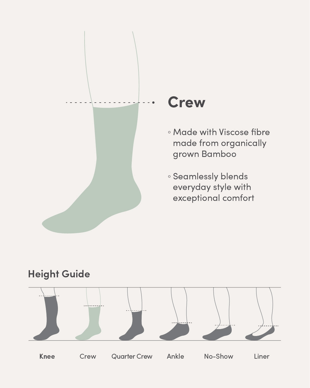 Cushioned Crew Socks - Black
